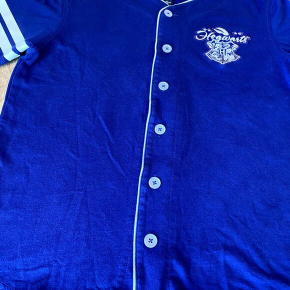 Box Lunch Harry Potter Men's Navy Quidditch Striped Jersey S - Picture 7 of 9